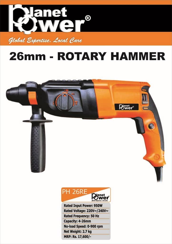 PH 26RE ROTARY HAMMER 26MM 3 MODE / PLANET POWER – Tools India